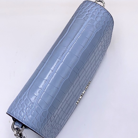 MICHAEL KORS MERCER SMALL CLUTCH XBODY PALE BLUE - Picture 7 of 16